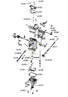 Pièces de rechange pour carburateurs Mikuni HSR 42 et 45