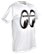 T-Shirts MOON blancs avec un grand logo