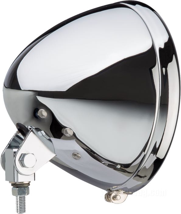 Faro completo »Phantom«; acero, cromado; fondo: 130 mm; Ø 179 mm; para óptica (Ø): 6-1/2”; tipo de bombilla: H4 / W5W; 12 V; 60/55 W; casquillo: P43t / W2.1x9.5d; con bombilla 12 V; con lente incolora y reflector faceteado; con bloque de montaje; con función de luz de posición; homologado E4; peso bruto: 1.14 kg