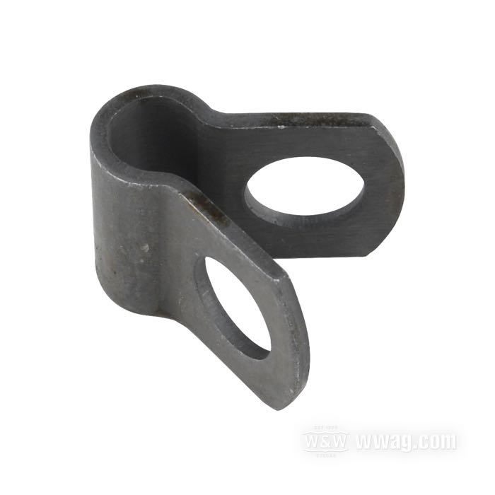 Supporto per cavo Bowden di Colony; atto per 45“/750 cc: cavetto del variatore anticipo 1937-1948, cavo apertura 1940-1946 (con teste d’alluminio); acciaio, parkerizzato; rimpiazza OEM HD 4162-30 e 9967; U.S.A.; peso lordo: 30 g