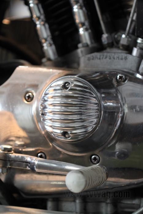 Cache d´allumage »Tack« de Fork; adaptable à Big Twin 1970-1998, Softail 1999, Sportster 1971-2020; alu coulé, poli; Japon; poids brut: 150 g