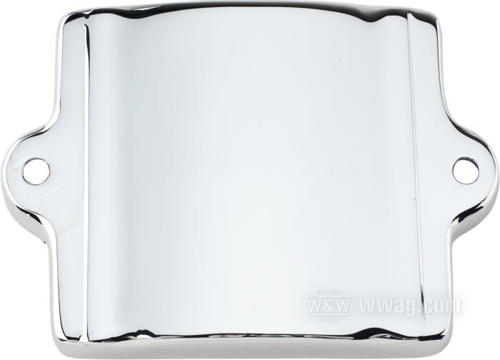 Coperchio batteria »Custom« di Paughco; per serbatoio olio Horseshoe; atto per Big Twin 1936-1964; acciaio, cromato; L x A x P: 150 x 19 x 107 mm; U.S.A.; peso lordo: 224 g