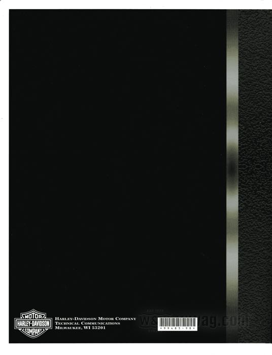 Service manual; fits Evolution FLH/FLT 1998; paper; English; replaces OEM HD 99483-98; gross weight: 1.9 kg