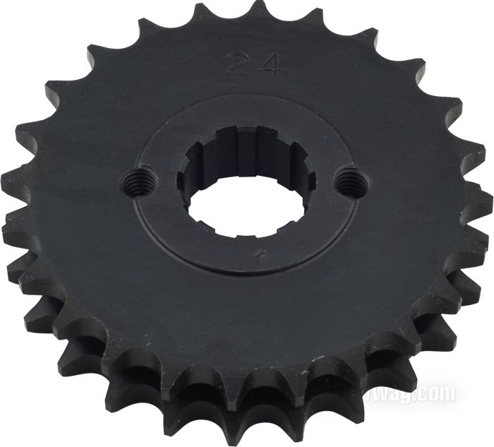 Piñón motor; apropiado para Big Twin 1955-1969; acero; tipo de eje: dentado; número de dientes: 24; reemplaza OEM HD 40211-55; peso bruto: 880 g
