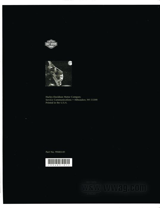Service manual; fits Twin Cam FLH/FLT 2001; paper; English; replaces OEM HD 99483-01; gross weight: 1.48 kg