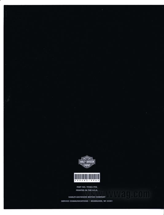 Manual de taller; apropiado para Twin Cam FLH/FLT 1999; papel; inglés; reemplaza OEM HD 99483-99A; peso bruto: 2 kg
