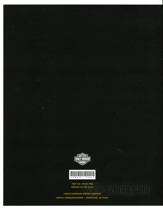 Service manual; fits Twin Cam Dyna Glide 1999; paper; English; replaces OEM HD 99481-99A; gross weight: 1.2 kg