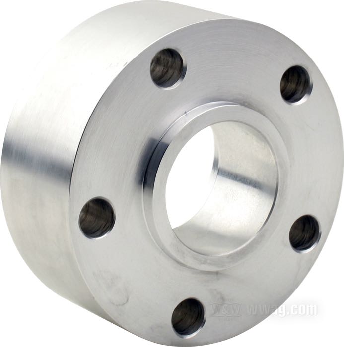Espaciadore de brida buje de Bates; para Corona de cadena / Polea; apropiado para modelos 1973-1999; aluminio macizo; Ø cuello de centrado: 50 mm; Ø externo: 99.5 mm; desplazamiento: 40 mm; max. Ø tornillos de montaje: 7/16