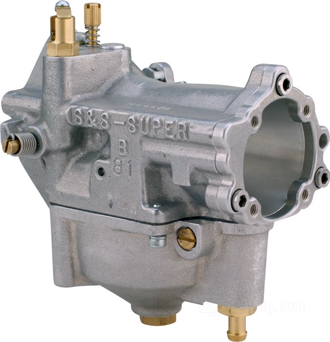 Adapter by Bates; for Linkert carb covers on S&S Super B carburetors; aluminum, machined finish; thickness: 6 mm; Germany; gross weight: 20 g