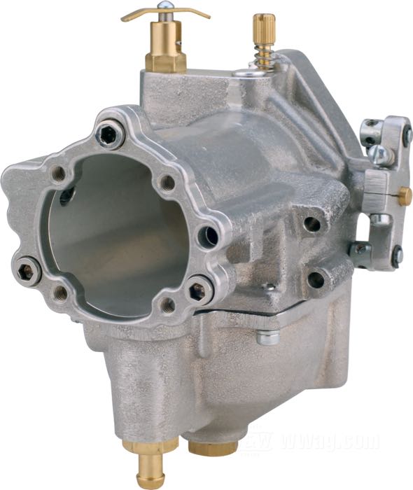 Adapter by Bates; for Linkert carb covers on S&S Super B carburetors; aluminum, machined finish; thickness: 6 mm; Germany; gross weight: 20 g