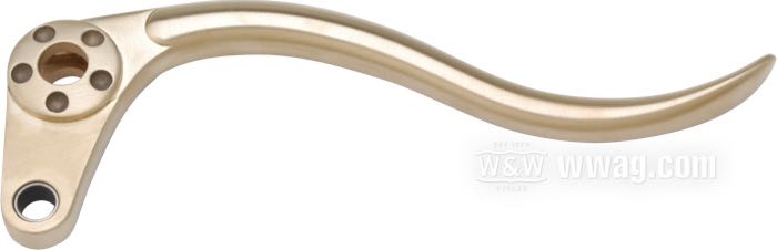 Hand brake/clutch lever »Deluxe«; for Kustom Tech Deluxe; brass, satin finish; for Bowden cable; gross weight: 240 g