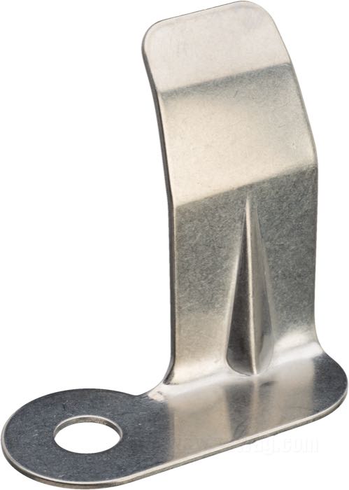Arrête-fiche; pour fiches de connexion régulateur/stator; adaptable à Big Twins Shovelhead et Evolution (1970-1999) équippés d'un carburateur; se fixe au boulon avant du moteur; acier inox; poids brut: 20 g