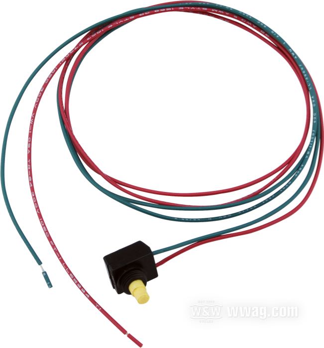 Button switch by Performance Machine; for PM Contour handlebar controls / RUN/OFF; NC (normally closed); plastic / copper; gross weight: 10 g