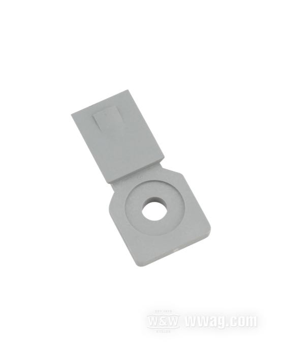 Attachment clip »DT« by Deutsch; for 8-way connector only; polyamide, grey; for wires: ~ 0.5 - 2.5 mm² (AWG 20-14); replaces OEM HD 72198-94; gross weight: 10 g