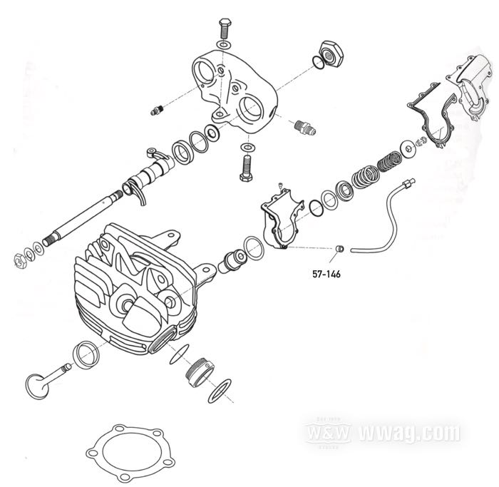 Gasket by S&S; for return oil line; fits S&S Knucklehead cylinder heads; rubber; gross weight: 1 g