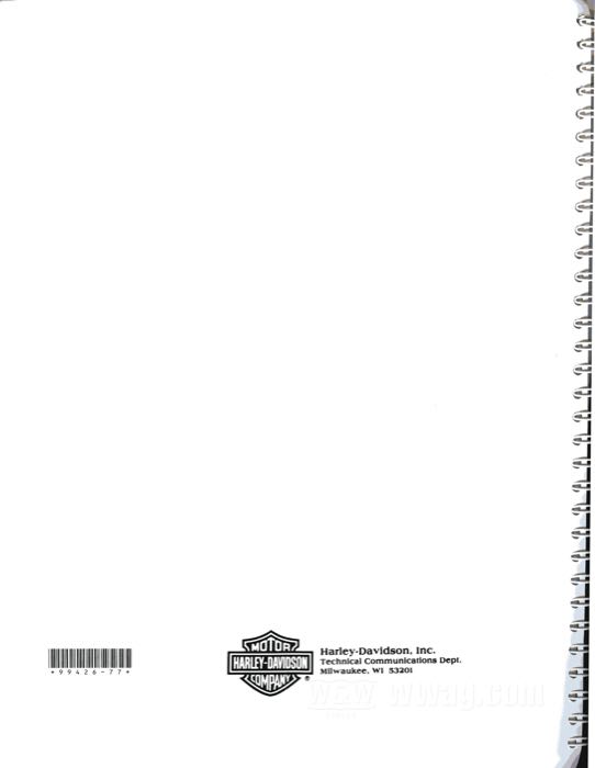 Manual de pieza de recambio; apropiado para XLCR Cafe Racer 1977-1978; papel; encuadernación rústica; 86 páginas; inglés; reemplaza OEM HD 99426-77; EE. UU.; peso bruto: 250 g