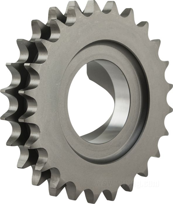 Motor sprocket; fits FL(H) 1970-1982, FX 1971-1982, FLT 1980-1983, FXR 1982-1983; steel; number of teeth: 24; replaces OEM HD 40275-70; gross weight: 810 g