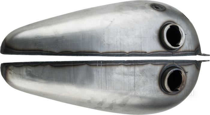 Benzintank »WR Style« von Cannonball; passend für Big Twin Seitenventiler 1937-1946 mit Handschaltung/Schaltkulisse; Stahl; Volumen: 10 l; erforderliche(r) Tankdeckel: Bajonettverschluss 1955-1982; erforderlicher Benzinhahn: 3/8” NPT; Europa; Bruttogewicht: 7.5 kg