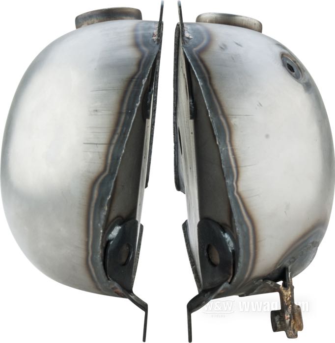 Benzintank »WR Style« von Cannonball; passend für Big Twin Seitenventiler 1937-1946 mit Handschaltung/Schaltkulisse; Stahl; Volumen: 10 l; erforderliche(r) Tankdeckel: Bajonettverschluss 1955-1982; erforderlicher Benzinhahn: 3/8” NPT; Europa; Bruttogewicht: 7.5 kg