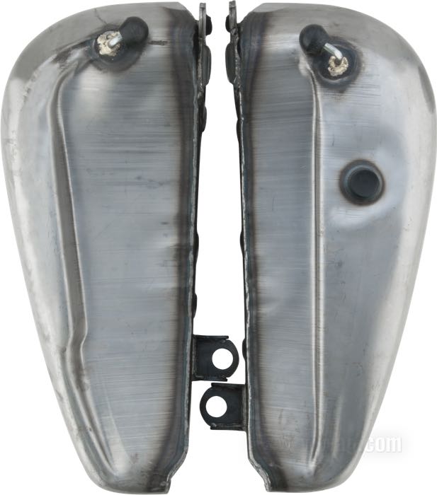 Gas tank »Flatside Fat Bob 5 gal«; fits Softail 1984-1999; steel; volume: 19 l; required gas cap: screw-in 1983→; required petcock: M22 x 1; replaces OEM HD 61211-84A, and 61228-84; gross weight: 9.02 kg