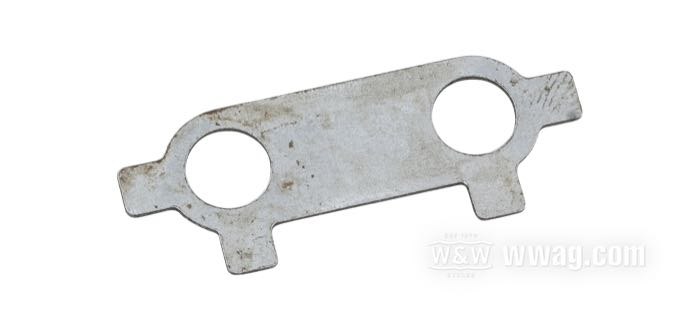 Lámina de seguridad; para tornillo del gatillo de cambio; apropiado para Big Twin 1979-1986; acero, cincado; reemplaza OEM HD 33197-79; EE. UU.; peso bruto: 3 g