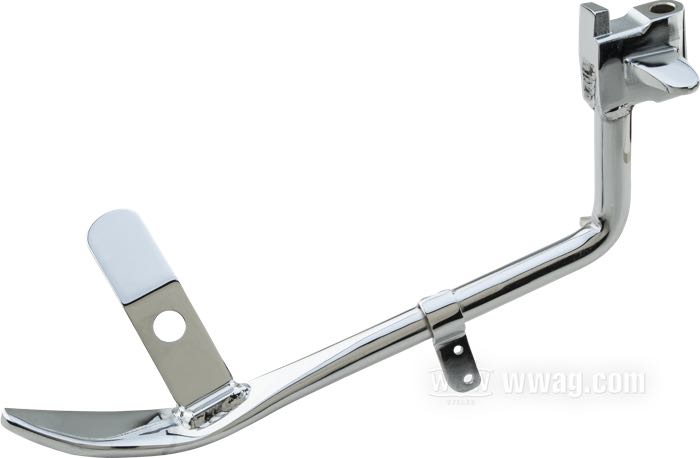 Seitenständerarm »flaches Ende«; passend für Softail 2007-2017; Stahl, verchromt; Länge gemäß Zeichnung: 24 cm; ersetzt OEM HD 50087-07; Bruttogewicht: 927 g