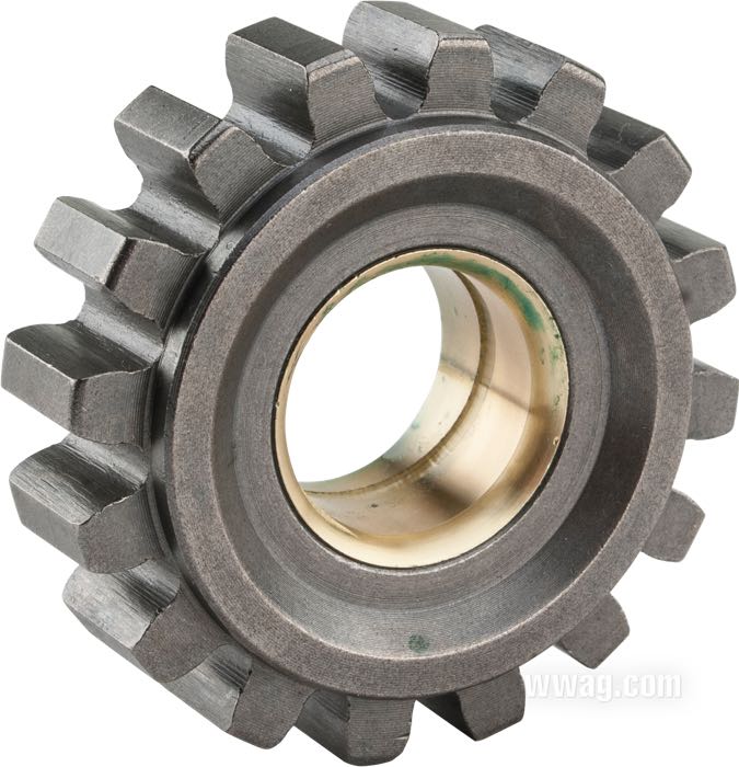 Piñón de arranque a patada; apropiado para Big Twin 4 velocidades 1950-early 1959 y 1967-1969; acero / latón; número de dientes: 16; reemplaza OEM HD 2155-36, 33430-36 y 33430-50; peso bruto: 200 g