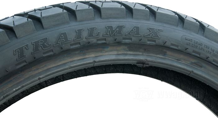 Tire »Trailmax« by Dunlop; rubber / steel; position: front; 100/90-19 57T; tube-type; ECE R75 approved, DOT approved; gross weight: 3.92 kg