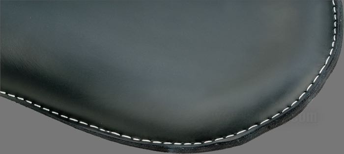 Monosella »Super Sport« di Samwel Supplies; vacchetta, nero; lunghezza x larghezza: 400 x 385 mm; distanza delle molle o perni di fissaggio: 277 mm; filettatura dei bulloni di fissaggio: 5/16”-24; con kit di fissagio; peso lordo: 1.7 kg
