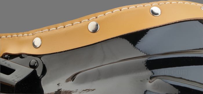 Monosella »Super Sport« di Samwel Supplies; vacchetta, marrone; lunghezza x larghezza: 400 x 385 mm; distanza delle molle o perni di fissaggio: 277 mm; filettatura dei bulloni di fissaggio: 5/16”-24; con kit di fissagio; peso lordo: 1.7 kg