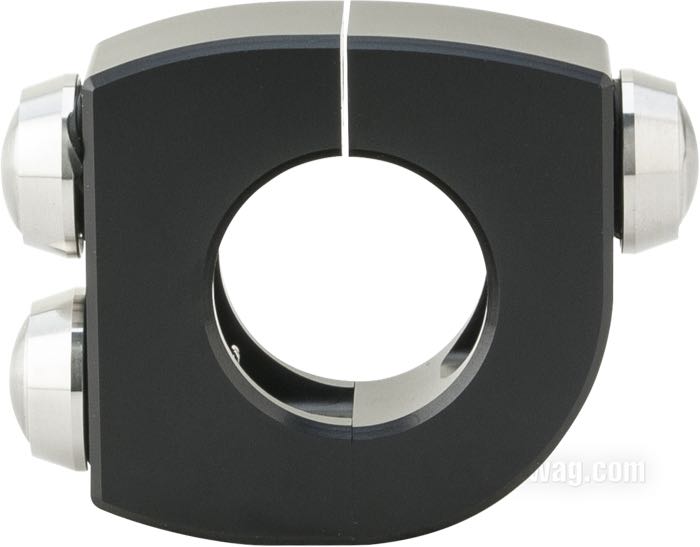 Button switch unit »mo.switch« by motogadget; for Horn / Turn signal / Starter motor; for 1” handlebars; with three button switches; billet aluminum, black housing, polished buttons; width: 20.5 mm; Ø 49 mm; Germany; gross weight: 101 g