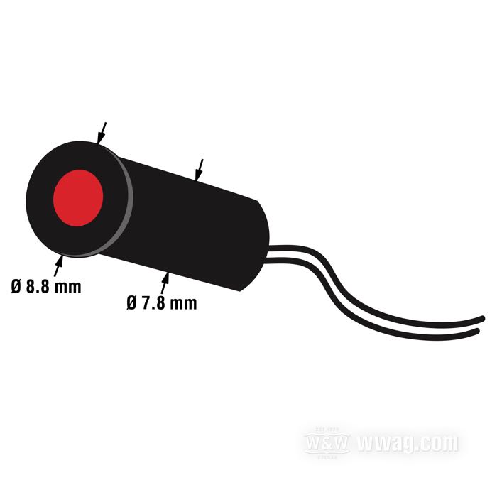 Kontrollleuchte; für Öldruck; passend für FX, FXR, Sportster 1983-1994; Einbau-Ø: 7.1 mm; rot; Länge: 24 mm; Ø 10 mm; 12 V; 1.4 W; ersetzt OEM HD 68020-92A; Bruttogewicht: 30 g