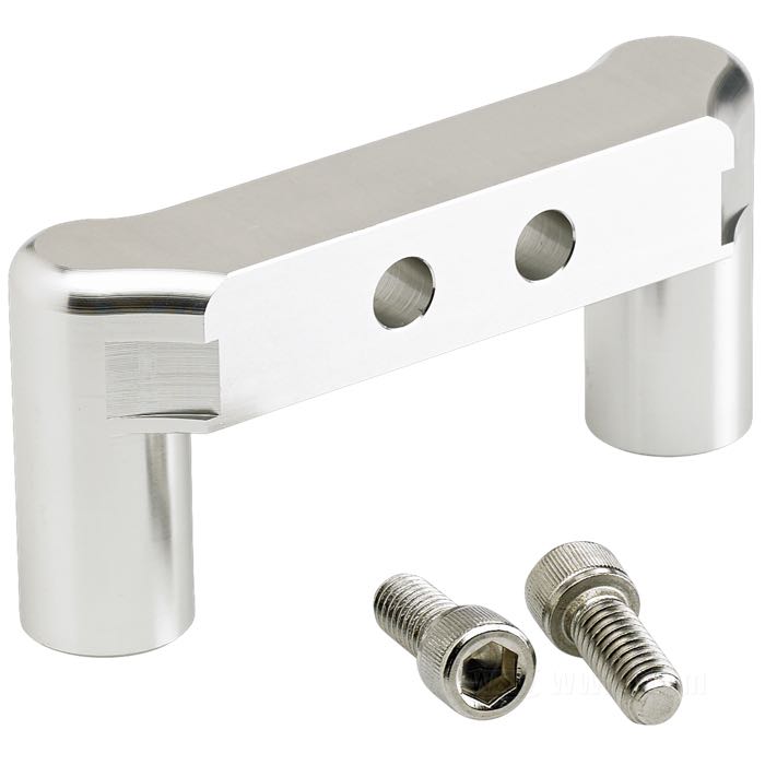 Soporte »FiltroMax« de Lowbrow Customs; para Soporte del motor; apropiado para Big Twin 1970-1999; aluminio macizo, pulido; con tornillos; peso bruto: 584 g