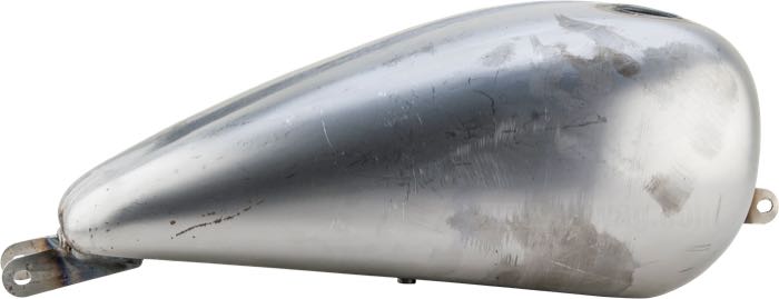 Gas tank by Paughco; fits Sportster 2007-2020; steel; volume: 17 l; required gas cap: screw-in 1983→; required petcock: none - uses in-tank pump; required petcock: none - uses in-tank pump; gross weight: 7.07 kg