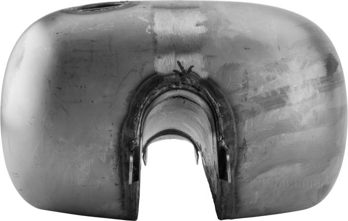 Gas tank by Paughco; fits Sportster 2007-2020; steel; volume: 17 l; required gas cap: screw-in 1983→; required petcock: none - uses in-tank pump; required petcock: none - uses in-tank pump; gross weight: 7.07 kg