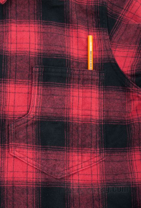 Camisa »1937 Roamer« de Pike Brothers; algodón, rojo / negro; tamaño: S; peso bruto: 469 g
