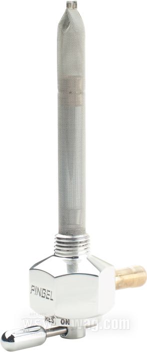 Benzinhahn »Classic« von Pingel; Aluminium, poliert; Auslass-Stellung: 180°; benötigte Benzinleitung: 5/16”; Gewinde: 1/4” NPT; USA; Bruttogewicht: 139 g