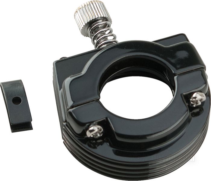 Carcasa puño acelerador; para puños acelerador originales; para cable acelerador simple; aluminio fundido, negro, recubierto en epoxy; rosca: 1/4”-20; reemplaza OEM HD 56395-74 y 56393-74A; peso bruto: 102 g