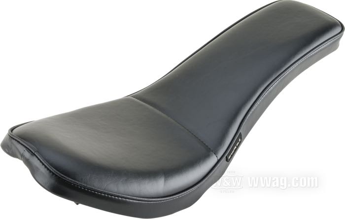 Sella biposto »Cobra Standard« di Le Pera; atto per FL(H) 1965-1984, FX 1971-1986; similpelle, nero; lunghezza x larghezza: 730 x 250 mm; U.S.A.; peso lordo: 3.3 kg
