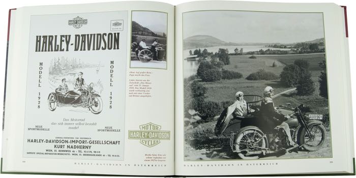Libro »Harley-Davidson in Austria«; carta; larghezza x altezza: 25 x 25 cm; di Egbert Eschenbacher, Hannes Happ; copertina rigida; a colori + bianco e nero; 156 pagine; tedesco; ISBN: 9783000429767; peso lordo: 1.51 kg