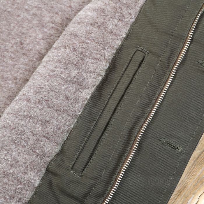 Veste »1944 N-1 « de Pike Brothers; coton / laine, vert olive, ciré, doublure intérieur grise; taille: XL; unisex; avec boutons de rechange; Turquie; poids brut: 1.93 kg