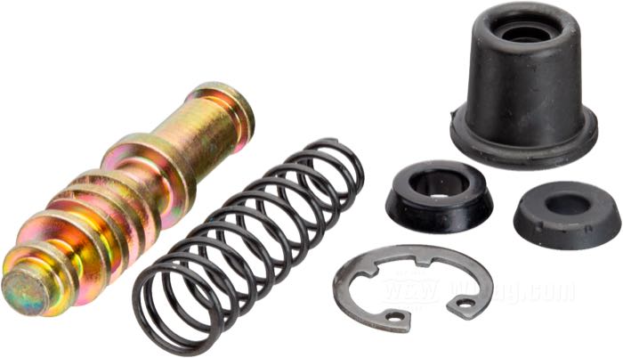 Reparaturkit; für Handbremszylinder; passend für Sportster 2004-2006 mit Einscheibenbremse, Sportster 2007-2013 mit Doppelscheibenbremse; Aluminium / Nylon / Federstahl / Gummi; Kolben-Ø: 1/2” (12.7 mm); erforderliche Bremsflüssigkeit: DOT 4 oder 5; ersetzt OEM HD 42803-04; Bruttogewicht: 31 g