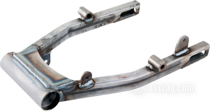 Swingarm »OEM Style« by Paughco; fits Big Twin 4-speed 1973-1984; chain drive; steel, bare; replaces OEM HD 47500-73; USA; gross weight: 3.72 kg