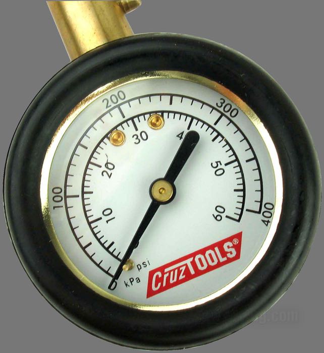 Reifendruckanzeiger »TirePro Dial« von CruzTools; max. 60 psi; analog; Bruttogewicht: 240 g
