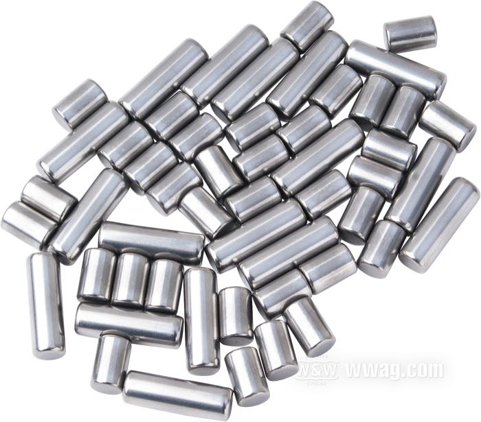 Bearing roller set; for Connecting rods; fits Big Twin 1973-1986; steel, length 0.294” / 0.585”; Ø 0.1879”; Over-/Undersize: +0.0004 ”; tolerance class: RBEC 1; replaces OEM HD 9443A, and 9181; gross weight: 73 g