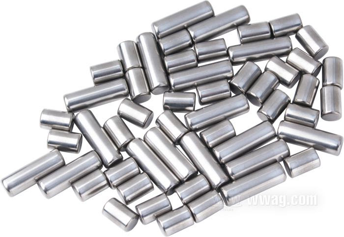 Bearing roller set; for Connecting rods; fits Big Twin 1973-1986; steel, length 0.294” / 0.585”; Ø 0.1883”; Over-/Undersize: +0.0008 ”; tolerance class: RBEC 1; replaces OEM HD 9445A1, and 9183; gross weight: 73 g