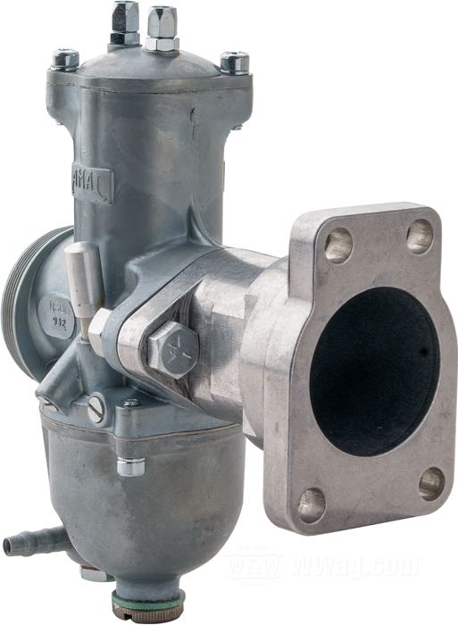 Adapter von Bates; für 32 mm AMAL Vergaser → 4-Schrauben Ansaugstutzen Linkert; passend für OHV 1940-1965, K-Model 1952-1956, WR; Billet-Aluminium; Länge: 60 mm; Deutschland; Bruttogewicht: 190 g