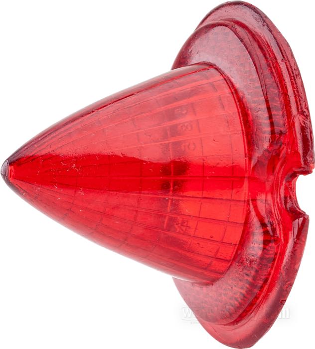 Cabochon pour feu arrière »Bullet« de Mooneyes; pour Feu arrière 33-36 Ford; plastique, rouge; profondeur: 65 mm; Ø 89 mm; poids brut: 57 g