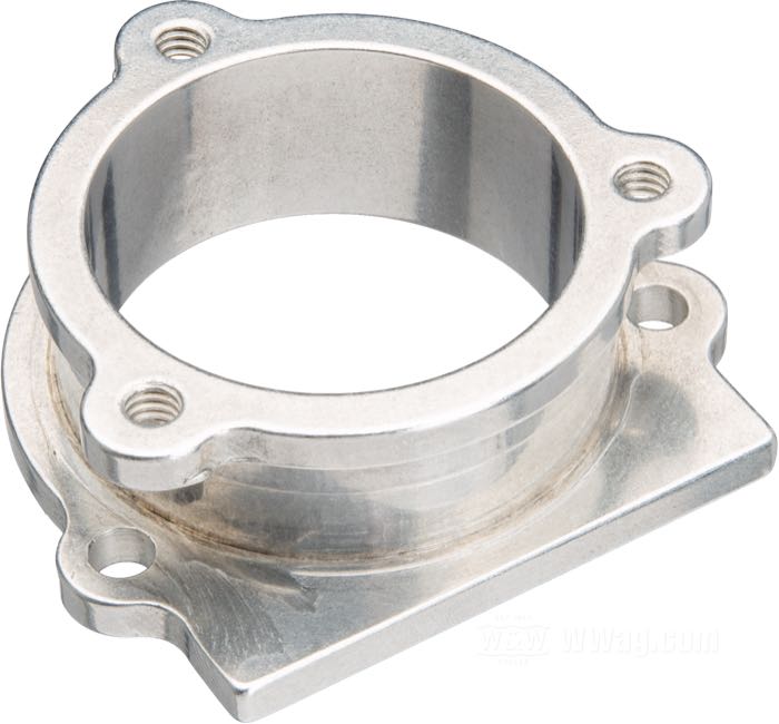 Adaptateur de Bates; pour Carburateurs S&S Super E et G; pour filtres à air ovales et autres filtres à air avec schéma des vis Tillotson, Bendix ou Keihin (sauf CV); alu billet, satiné; longueur: 1”; épaisseur: 25 mm; Allemagne; poids brut: 50 g