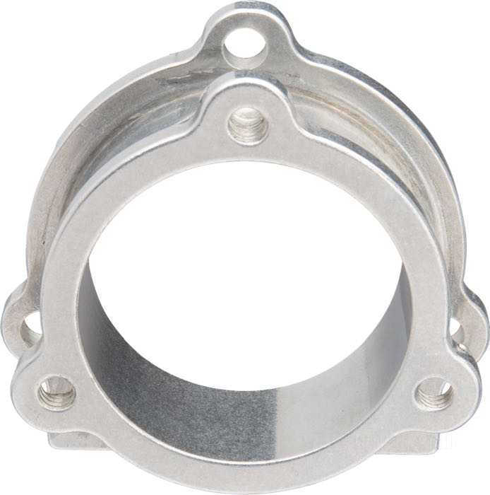 Adaptateur de Bates; pour Carburateurs S&S Super E et G; pour filtres à air ovales et autres filtres à air avec schéma des vis Tillotson, Bendix ou Keihin (sauf CV); alu billet, satiné; longueur: 1”; épaisseur: 25 mm; Allemagne; poids brut: 50 g